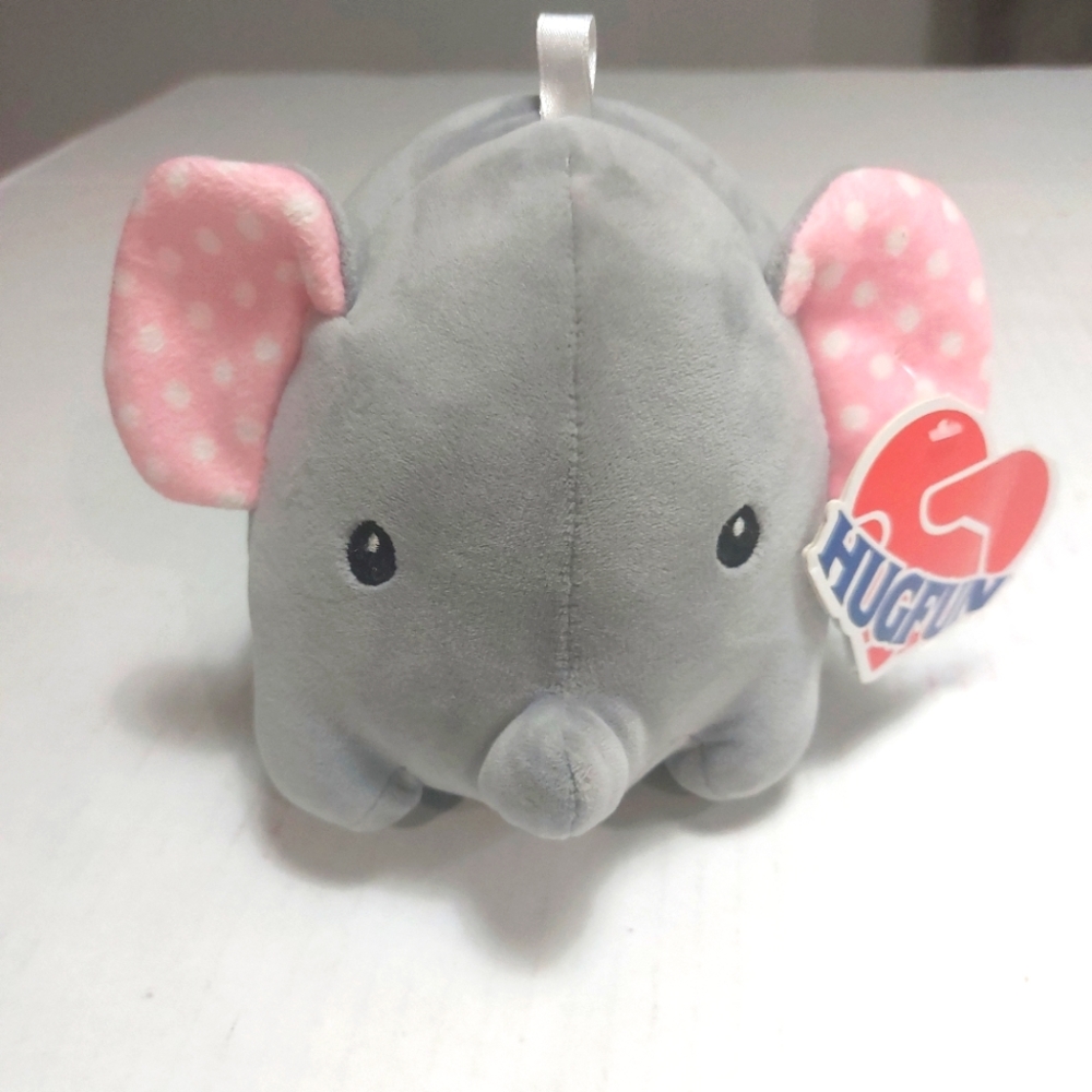 NWT HUG FUN International Plush Gray Elephant.